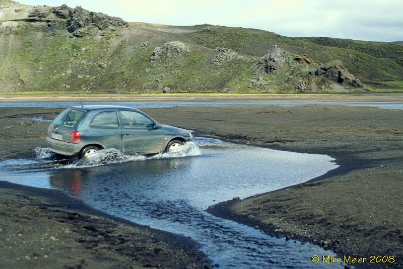 Iceland-1998-29.jpg - Crossing one of the many streams on the road south out of Landmannalaugar.
