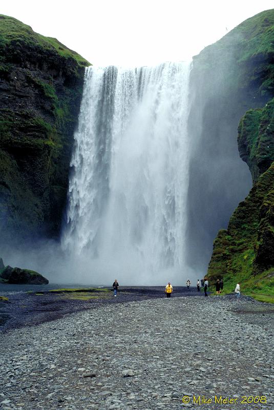 Iceland-1998-30.jpg - Skógafoss, a 60m waterfall at a former sea cliff.