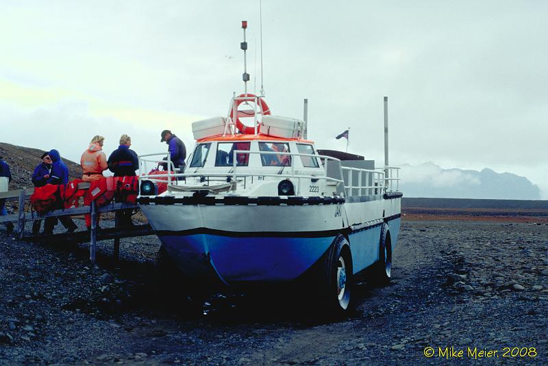 Iceland-1998-46.jpg - Tour boat/truck at Jökulsárlón